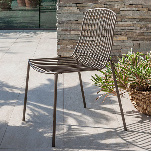 Sedia contemporanea - ARIEL - altacom italia - da giardino / in metallo / con supporto in metallo