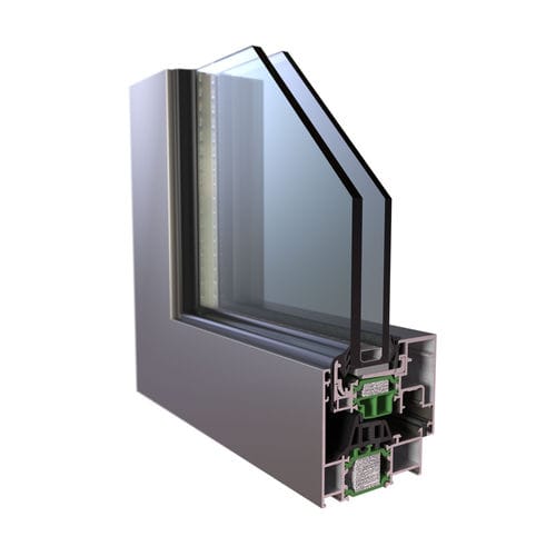 Profilato per finestra in alluminio - HYBRID A40HS - Europa Profil Aluminium SA - a taglio termico