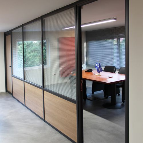 Parete amovibile - 3000 - Europa Profil Aluminium SA - in alluminio / in legno / da ufficio