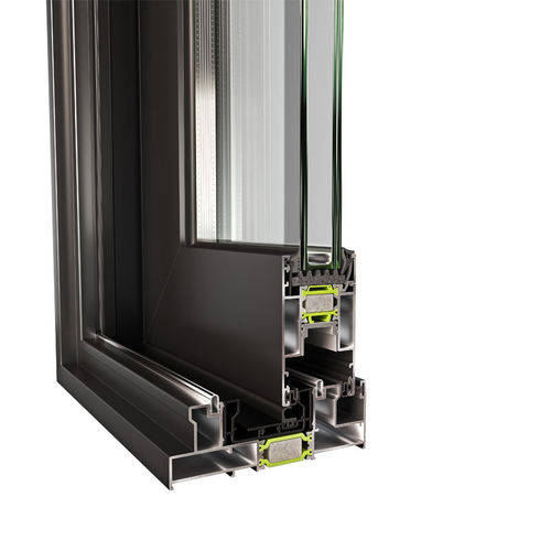 Sistema scorrevole in metallo - HYBRID A40 SL - Europa Profil Aluminium SA - per porta in vetro