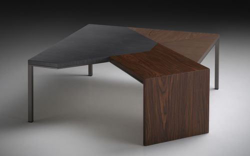 Tavolino basso contemporaneo - ANGLE - PINTON SAS - in rovere / in noce / in legno di rosa