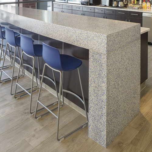 Piano di lavoro epossidico - Tectura Designs - in terrazzo / contract / bianco