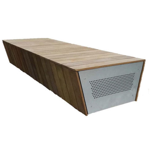 Panca per spazi pubblici contemporanea - DF5530 - Tectura Designs - in legno / in acciaio / in alluminio