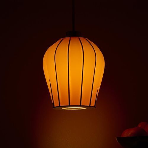 Lampada a sospensione - SKY LANTERN APRICOT - MYDRIAZ - in nichel / in ottone lucidato / in vetro sabbiato
