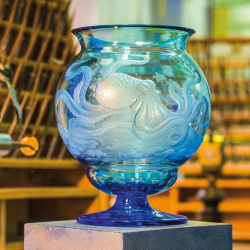 Vaso classico - BERNADETTE 3314 - MOSER, a.s. - in cristallo / blu