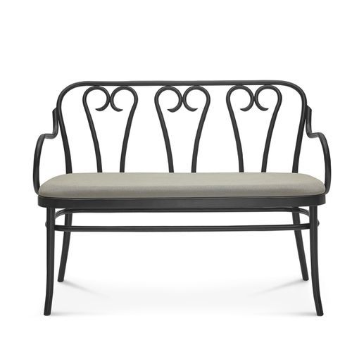 Divanetto imbottito classico - 6653 - Fameg - in tessuto / in pelle / con supporto in metallo