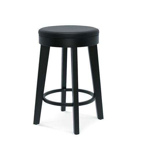Sgabello da bar contemporaneo - Ufo - Fameg - in pelle / con supporto in faggio / con 4 gambe