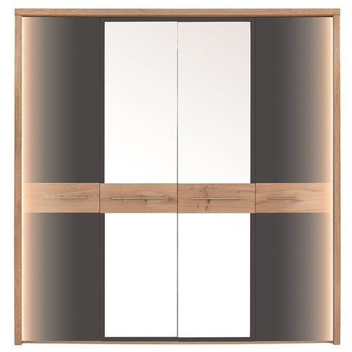 Armadio contemporaneo - Tivoli - Fameg - in legno / con ante battenti / con illuminazione integrata