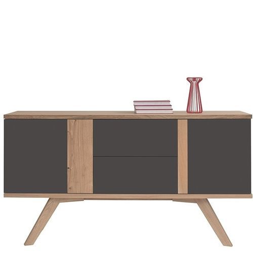 Cassettone contemporaneo - Senales - Fameg - in rovere / in vetro / con contenitore
