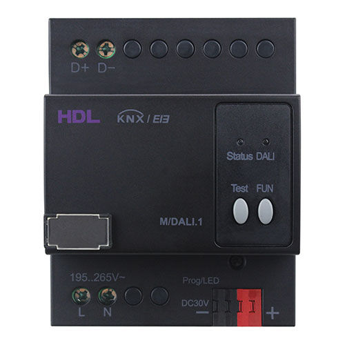 Modulo di interfaccia gateway - M/DALI.1 - HDL Automation Co., Ltd - su guida DIN / per sistema domotico / KNX
