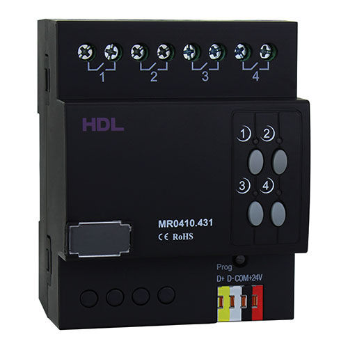 Attuatore di commutazione per sistema domotico - HDL-MR0410.431 - HDL Automation Co., Ltd - su guida DIN / per uso residenziale / contract