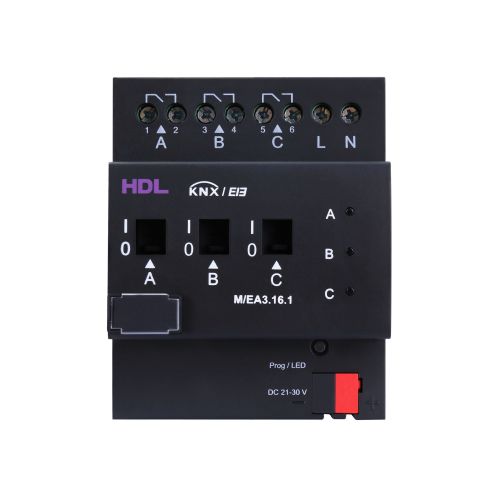 Attuatore di commutazione per sistema domotico - M_EA3.16.1 - HDL Automation Co., Ltd - KNX / su guida DIN / per uso residenziale