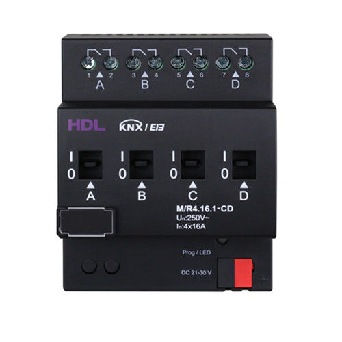 Attuatore di commutazione per sistema domotico - M/R4.16.1-CD - HDL Automation Co., Ltd - KNX / su guida DIN / per uso residenziale