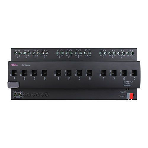 Attuatore di commutazione per sistema domotico - M/R12.16.1 - HDL Automation Co., Ltd - KNX / su guida DIN / per uso residenziale