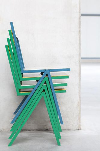 Sedia contemporanea - By Muller Van Severen - valerie_objects - da interno / in alluminio / impilabile