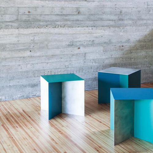 Sgabello contemporaneo - ALU - valerie_objects - in alluminio / blu