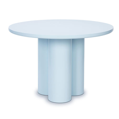 Tavolo da pranzo contemporaneo - MEDITERRANEAN - Moanne - in legno laccato / con supporto in legno laccato / rotondo