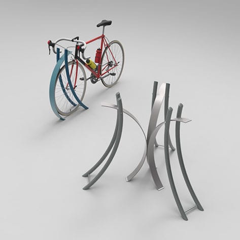 Rastrelliera per biciclette a pavimento - Flow - Bottega 7 - design originale / verticale / per spazi pubblici