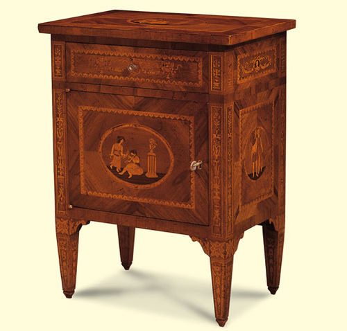 Comodino in stile - 320 - Crestan snc di Crestan Giovanni e Angelica - in legno / rettangolare / con cassetti
