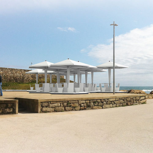 Ombrellone quadrato - MIMA CAFE - Mimahousing - in fibra di vetro / contract