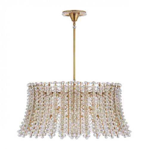 Lampadario contemporaneo - MV3005 SERAFINA - Alan Mizrahi Lighting - in cristallo / in ottone / da 8 lampadine