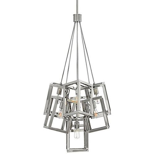 Lampadario moderno - JR1987 ENSEMBLE - Alan Mizrahi Lighting - in acciaio / rettangolare / LED