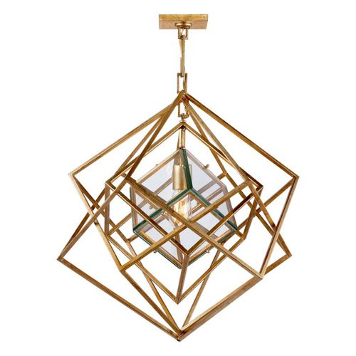 Lampada a sospensione - JR2001 CUBIST SMALL - Alan Mizrahi Lighting - in acciaio / in vetro / moderna