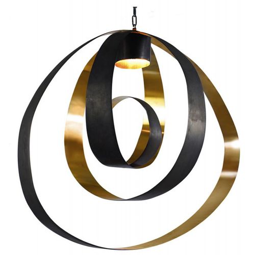 Lampada a sospensione - KA1857 RIBBON ROUND - Alan Mizrahi Lighting - in ottone / contemporanea / con cavo