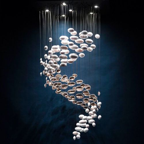 Lampadario contemporaneo - AM2188 NORDIC EGG - Alan Mizrahi Lighting - in cristallo / contract / LED