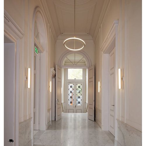 Lampada a sospensione - AL0160 HALO - Alan Mizrahi Lighting - in acciaio / in acrilico / contemporanea