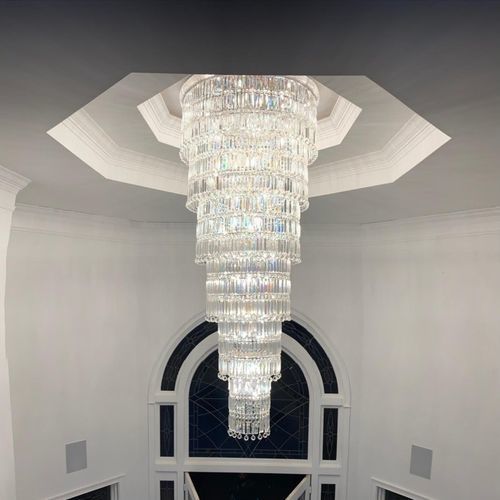 Lampadario contemporaneo - AM778 CRYSTAL BAGEL - Alan Mizrahi Lighting - in cristallo / in metallo / colore personalizzabile