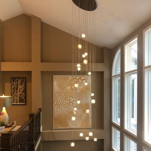 Lampadario contemporaneo - AM6609 BOCCI METEOR - Alan Mizrahi Lighting - in cristallo / in metallo / con diffusori sferici