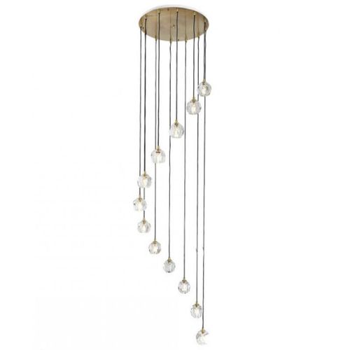 Lampadario contemporaneo - AM8820 CAPRI - Alan Mizrahi Lighting - in cristallo / in ottone / contract