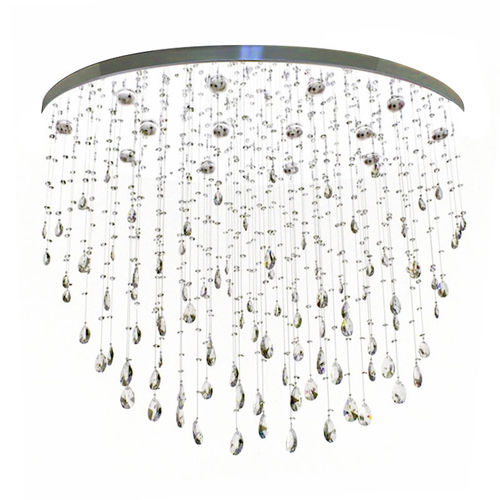 Lampadario contemporaneo - IQ2141 MORNING DEW - Alan Mizrahi Lighting - in cristallo / in metallo / da 5 lampadine