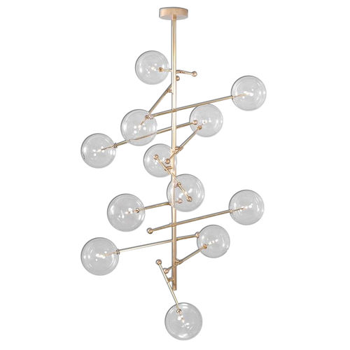 Lampadario contemporaneo - IQ8014 ROHDE - Alan Mizrahi Lighting - in vetro / in metallo / da 12 lampadine