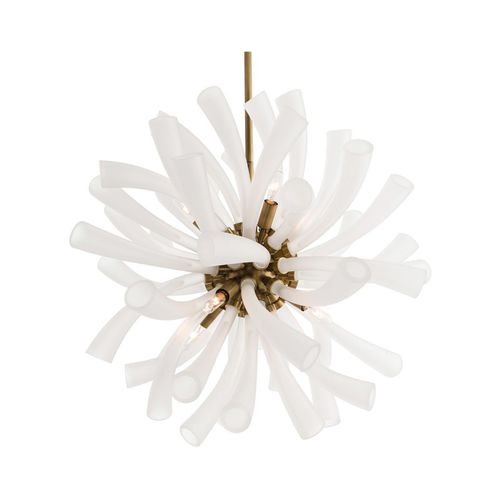 Lampadario contemporaneo - AM89049 EMMY - Alan Mizrahi Lighting - in vetro / in acciaio / da 8 lampadine