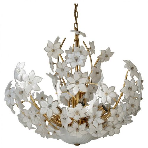 Lampadario contemporaneo - IQ2064 FLOWER BOUQUET I - Alan Mizrahi Lighting - in vetro di Murano / in ottone / da 12 lampadine