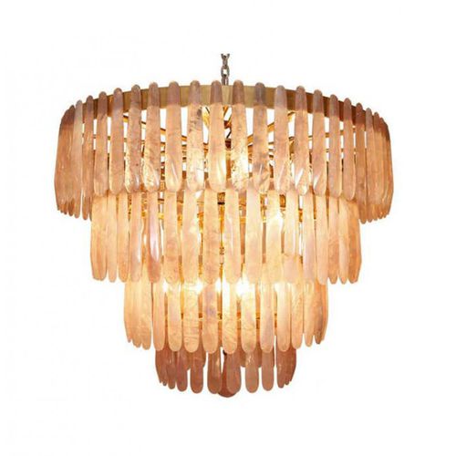 Lampadario contemporaneo - IQ2147 ROSE QUARTZ - Alan Mizrahi Lighting - in cristallo / in bronzo / da 12 lampadine