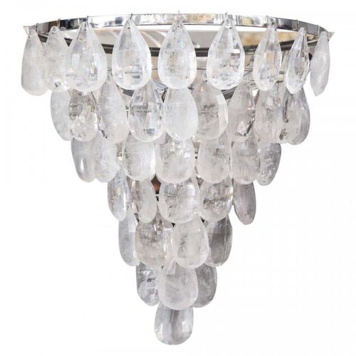 Lampadario contemporaneo - IQ2192 CASCADING SCONCE - Alan Mizrahi Lighting - in cristallo / in metallo / con 1 punto luce
