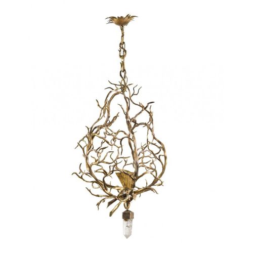 Lampadario contemporaneo - IQ2356 FOREST GOLD - Alan Mizrahi Lighting - in cristallo / in metallo / con 1 punto luce