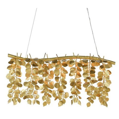 Lampadario contemporaneo - IQ8416 GOLDEN EUCALYPTUS - Alan Mizrahi Lighting - in metallo / 1 livello / dorato