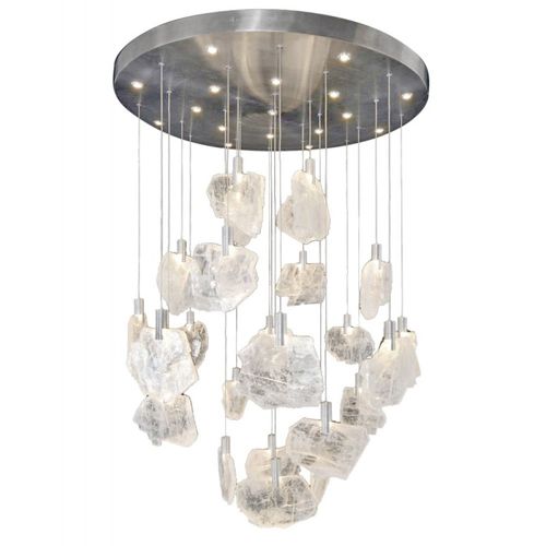 Lampadario contemporaneo - IQ8442 SELENITE - Alan Mizrahi Lighting - in cristallo / in metallo / su misura