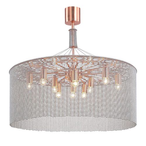 Lampadario contemporaneo - QZ0120 NGOMA DRUM - Alan Mizrahi Lighting - in ottone / contract / a catena
