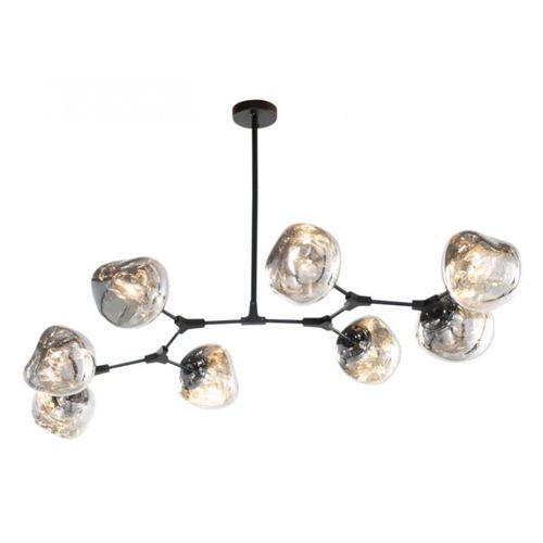 Lampadario contemporaneo - QZ2144 RHOME II - Alan Mizrahi Lighting - in vetro / in metallo / da 8 lampadine
