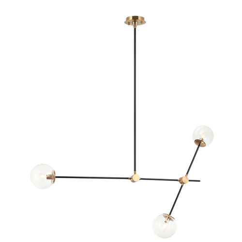 Lampadario vintage - IQ2165 COSMIC - Alan Mizrahi Lighting - in vetro / in metallo / con 3 punti luce