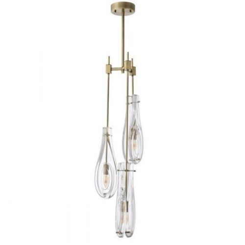 Lampadario Art Deco - IQ8026 BELLANO - Alan Mizrahi Lighting - in vetro / in metallo / da 5 lampadine