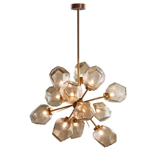 Lampadario vintage - IQ8453 CICERO STARBURST - Alan Mizrahi Lighting - in vetro / in metallo / da 12 lampadine