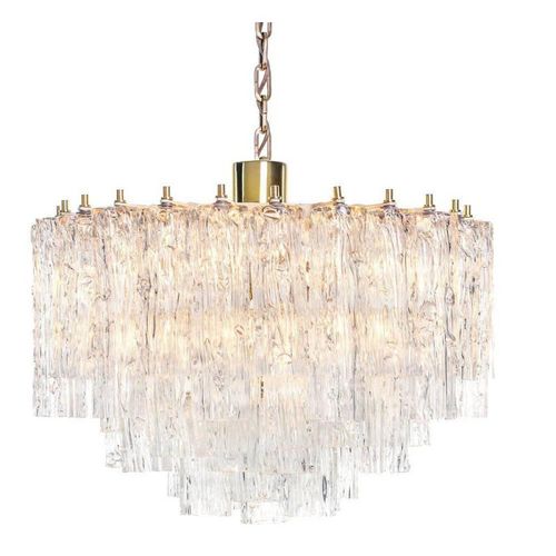 Lampadario stile veneziano - QZ6690 LARGE ZUCCHERI - Alan Mizrahi Lighting - in ottone / in vetro di Murano / da 14 lampadine