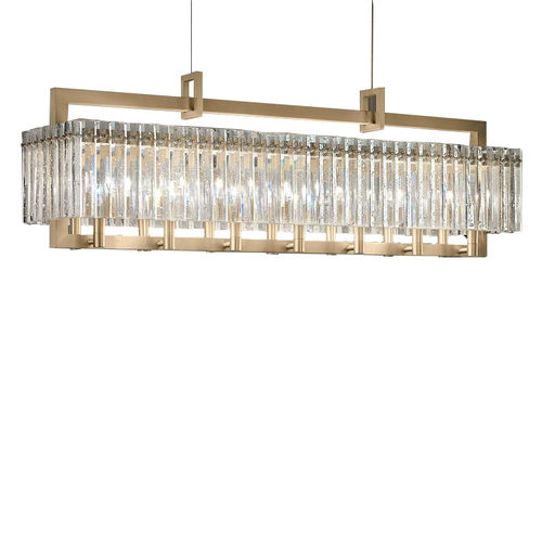 Lampadario Art Deco - IQ2079 CREK - Alan Mizrahi Lighting - in metallo / in vetro / da 10 lampadine