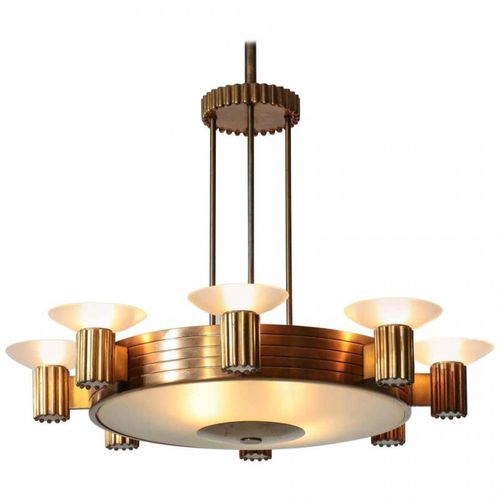 Lampadario Art Deco - IQ2131 ROMANO ITALIAN CHANDELIER - Alan Mizrahi Lighting - in vetro